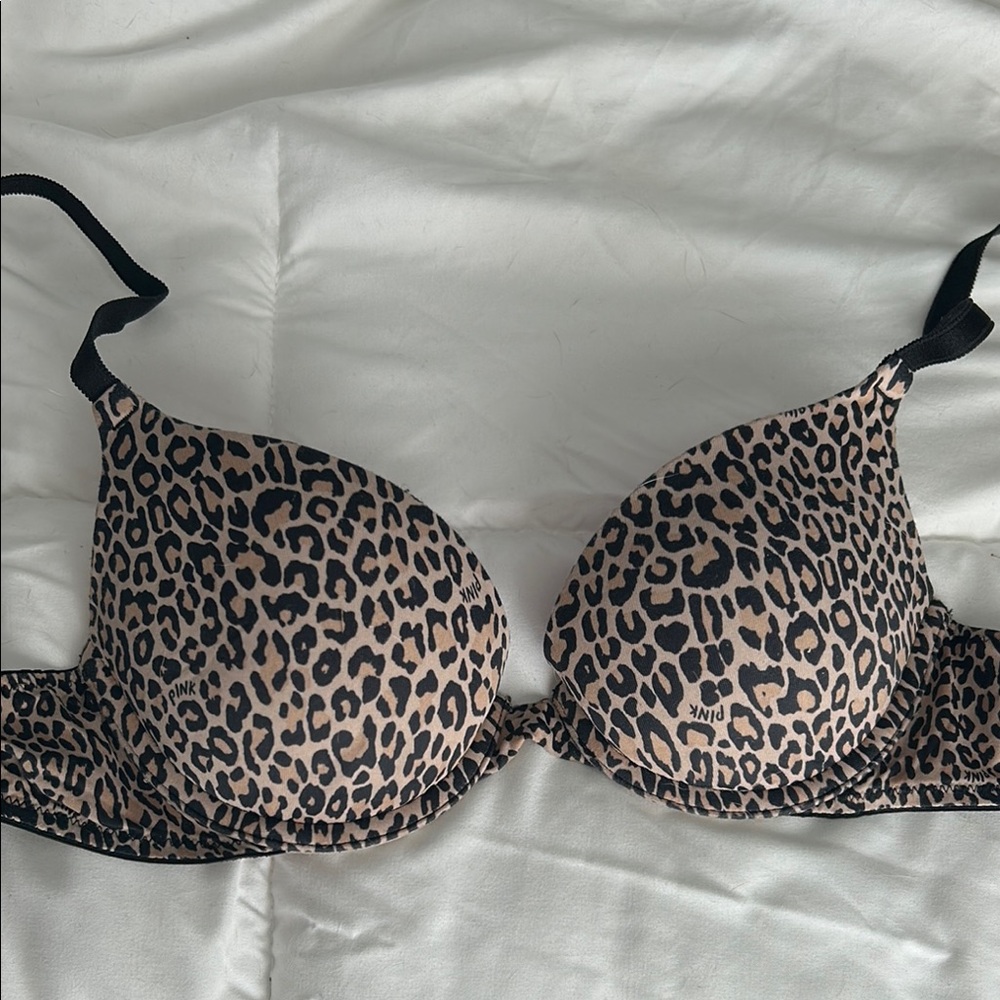 PINK Victoria's Secret Brown and Black Push-Up Bra